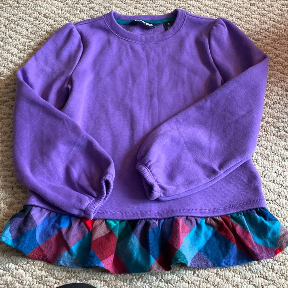 Land’s End ruffled sweatshirt